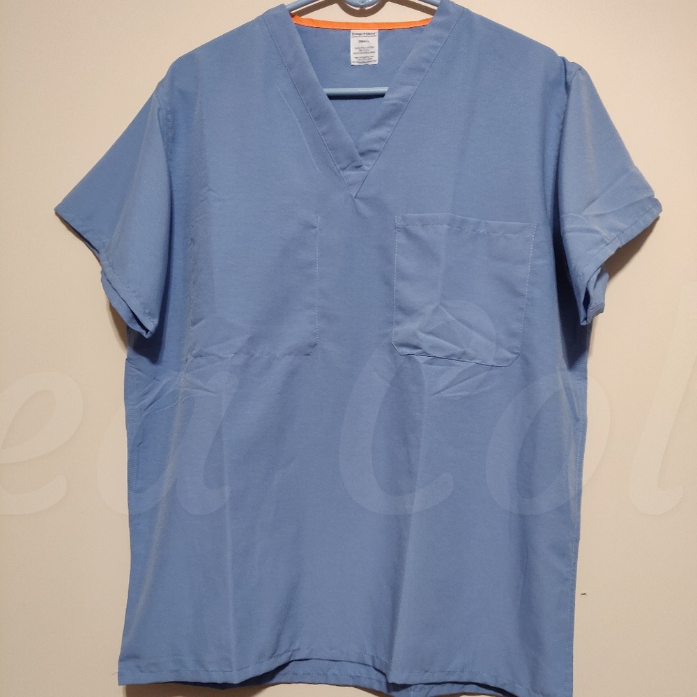 Small Unisex Medical Scrub Nurse V Neck Top